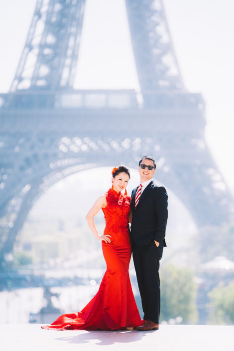 Photo de couple Paris Tour Eiffel